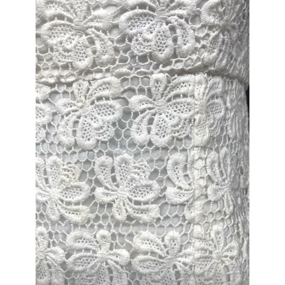 $228 Lilly Pulitzer Mini Strapless‎ Crochet Dress Size 2 White Fitted - Picture 5 of 13